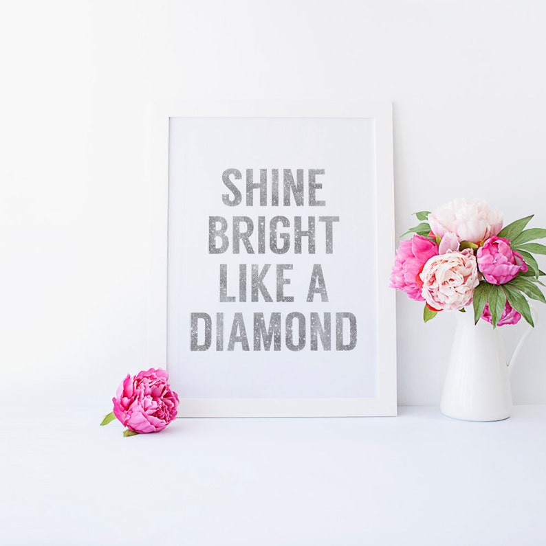 Shine Bright Desk Accessories Like A Diamond Glitter Print Image 0