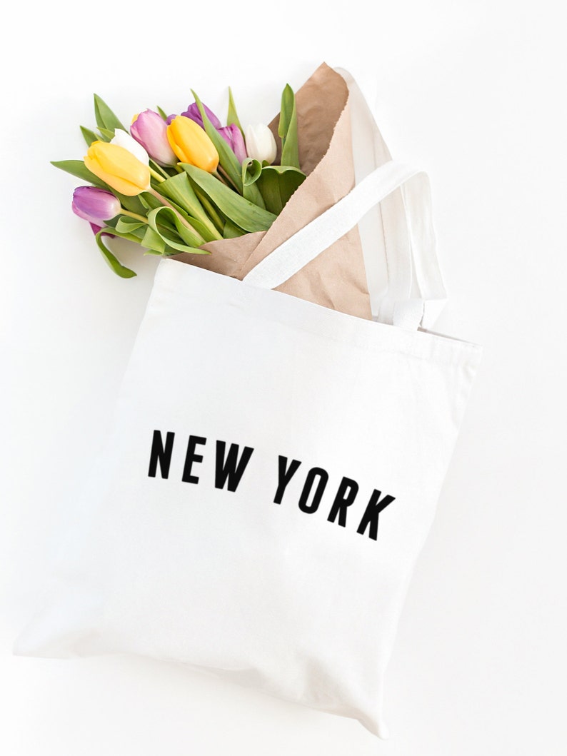 New York Tote Bag City Tote New York Canvas Bag Reusable Etsy