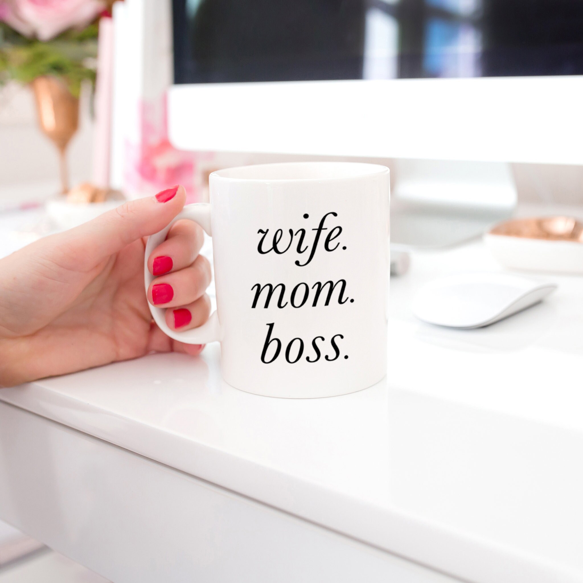 Mom boss coffee mug 2025