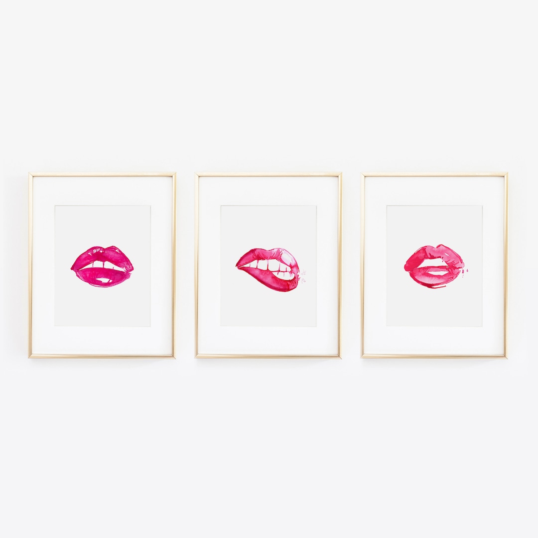 Lips Print Two Piece Set-Pink main image 0