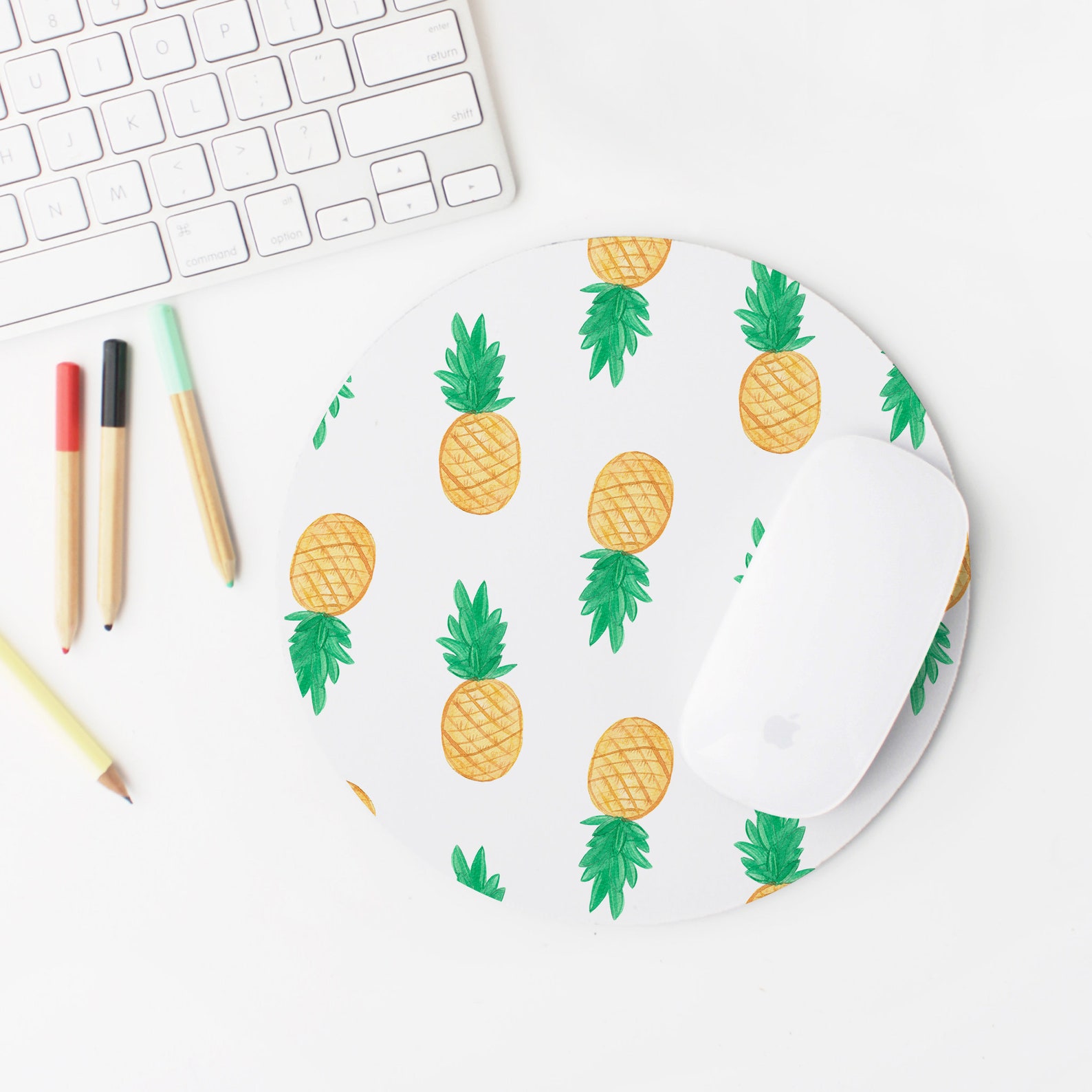 Pineapple Mouse Pad Desk Accessories Mouse Pad Cute Mouse Etsy