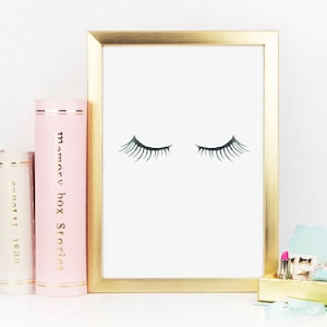 Eyelash Print, Lashes Print, Makeup Print, Eyelashes, Makeup Art, Fashion Art, Beauty Print, Fashion Print, Mascara Print, Printable Art
