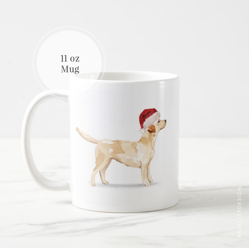 Dog Mug, Dog With Santa Hat, Ceramic Mug with Dog Wearing Santa Hat, Christmas Pug, Dog Lovers, Dog Mom Gift, Christmas Mug, Christmas Gift bild 8