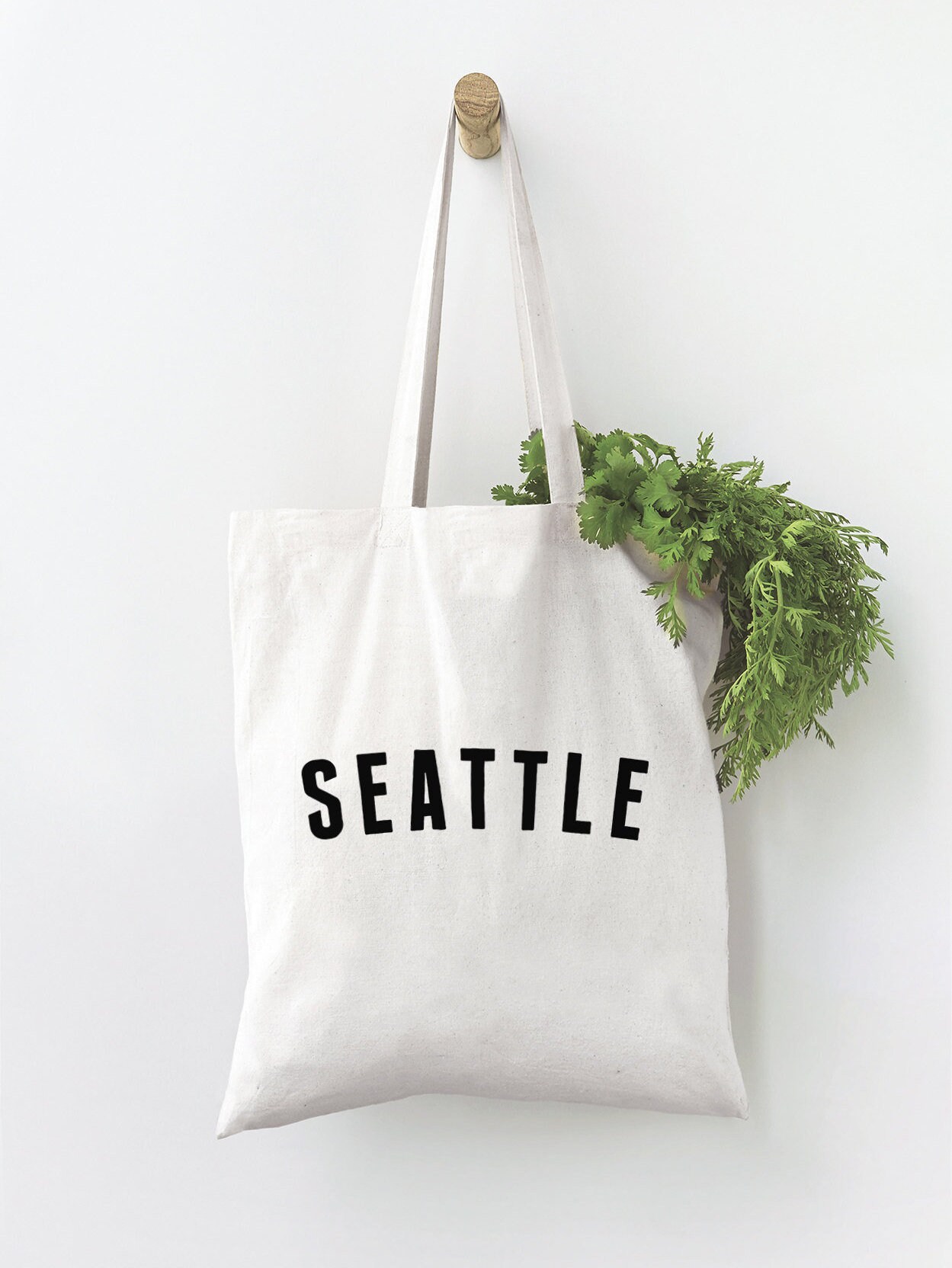 Seattle Tote Bag City Print Pike Place Market Bag Market Etsy