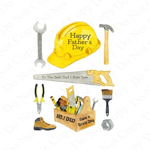 Diseño de herramienta para el Día del Padre (A5), "El mejor papá que he visto", "El mejor papá que hemos visto", perfecto para tarjetas, diseños de descarga digital