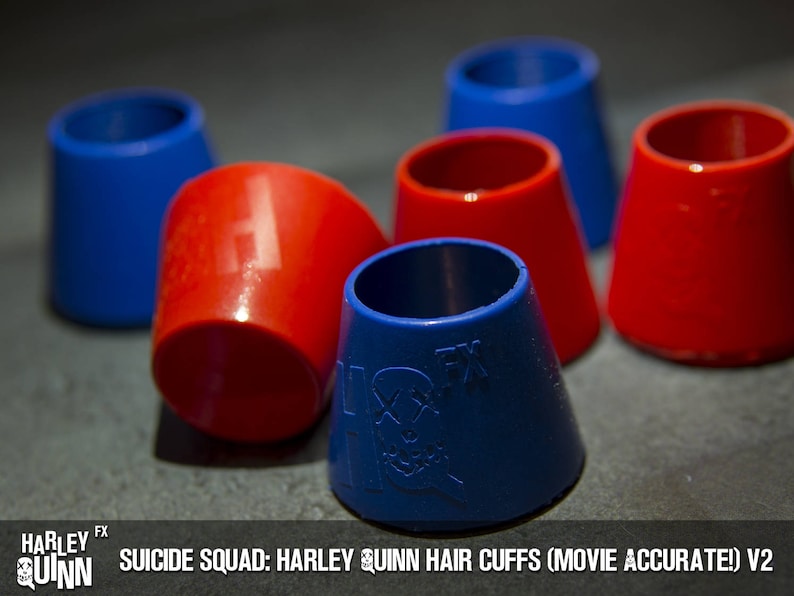 Movie Accurate! Suicide Squad Harley Quinn Hair Cuffs v2 *READ DESCRIPTION*