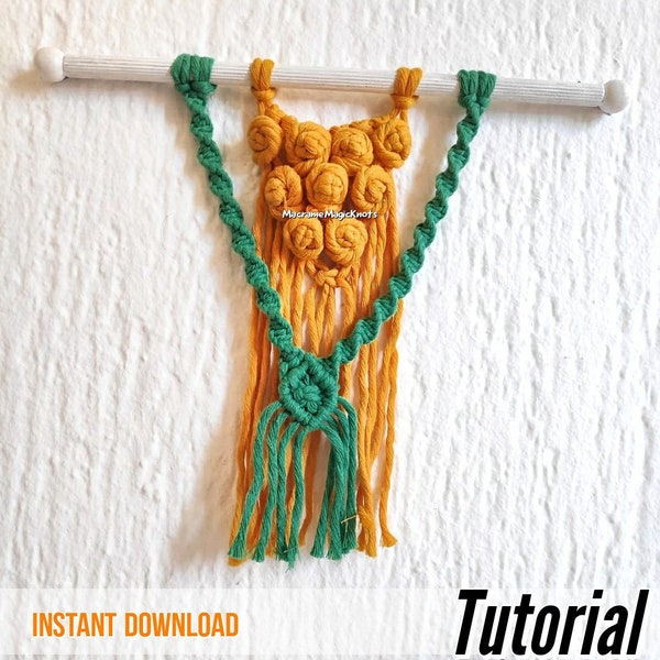 TUTORIAL | Macrame Rose Wall Hanging Pattern | Macrame Wall Art |