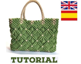 Macrame Bag Tutorial | Macrame Bag Pattern | Macrame Bag Kit | Macrame Kit | PDF Tutorial