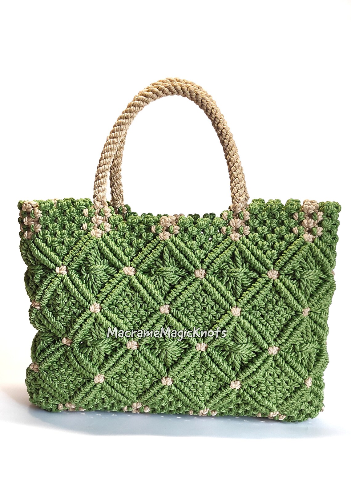 Macrame Bag Tutorial Macrame Bag Pattern Macrame Bag Kit Etsy España