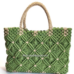 Macrame Bag Tutorial Macrame Bag Pattern Macrame Bag Kit Macrame Kit ...