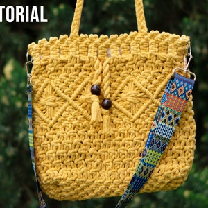 Macrame Bag Tutorial | Macrame Bag Pattern | Macrame Bag for Beginners | Macrame Pattern by Macrame Magic Knots