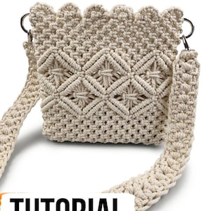 NEW Macrame Bag Tutorial Macrame Bag Pattern Macrame Bag for Beginners Macrame Pattern image 6