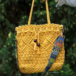 Macrame Bag Tutorial Macrame Bag Pattern Macrame Bag for Beginners ...