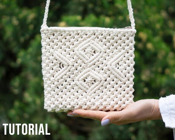 Macrame crochet hotsell bag
