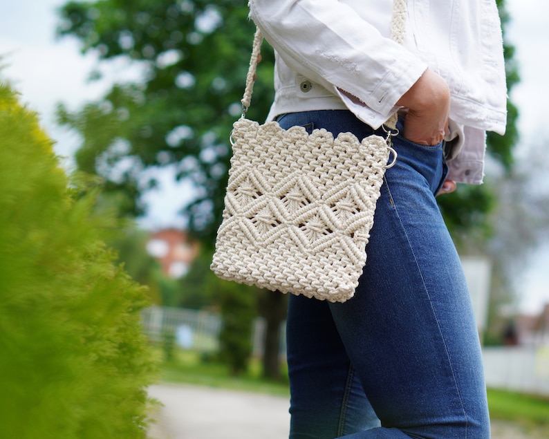 NEW Macrame Bag Tutorial Macrame Bag Pattern Macrame Bag for Beginners Macrame Pattern image 4