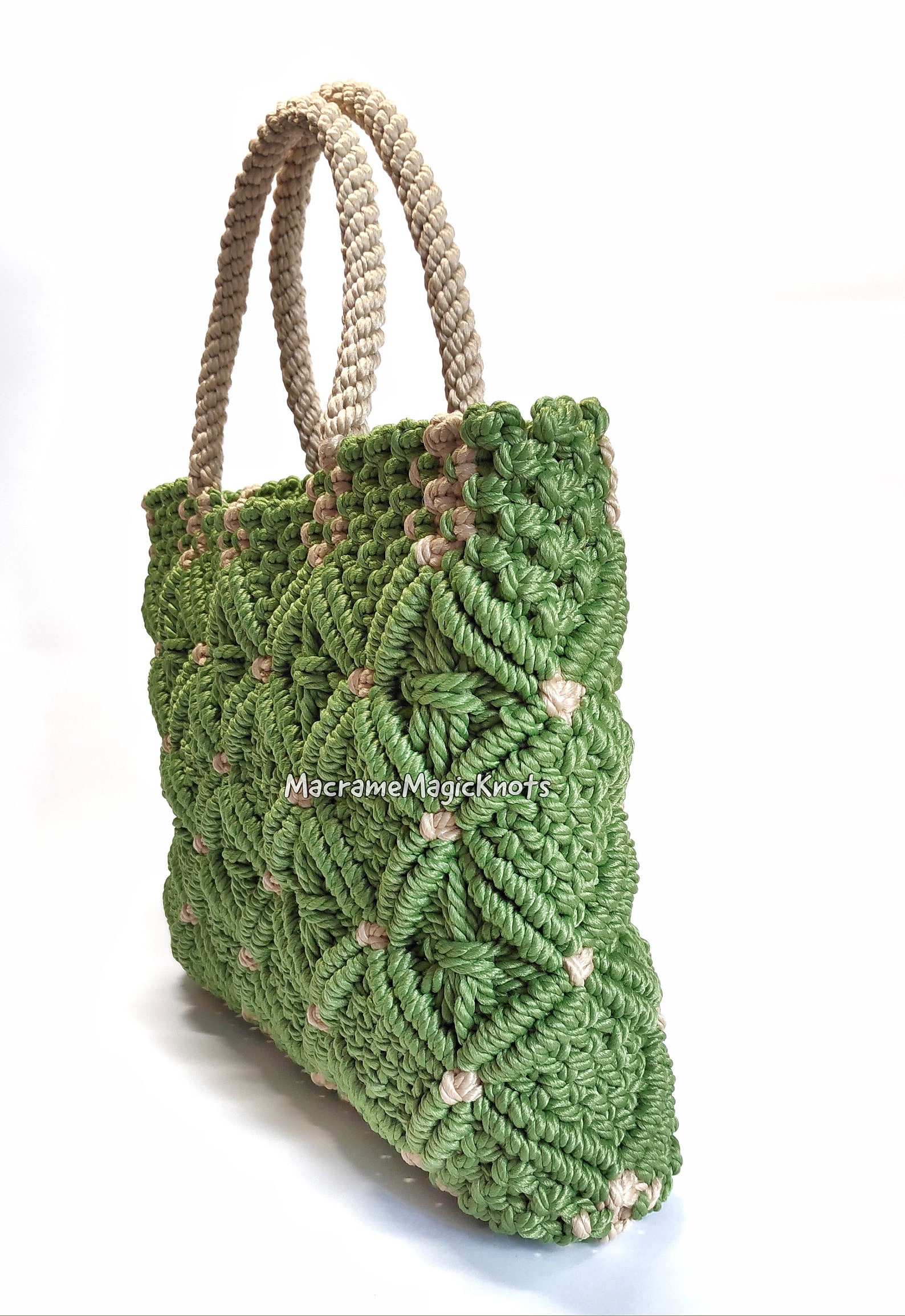 Macrame Bag Tutorial Macrame Bag Pattern Macrame Bag Kit Etsy