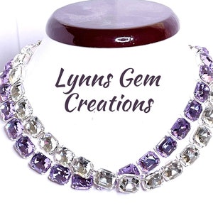 Purple Crystal Georgian Collet Necklaces: Anna Wintour Style Silver Plated Riviere Chokers