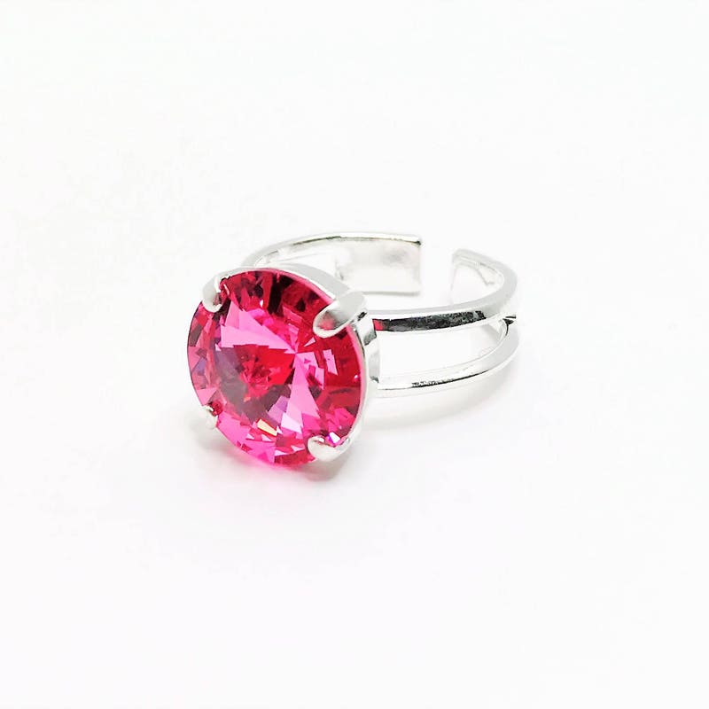 Sterling + Pink Stone Ring main image 1
