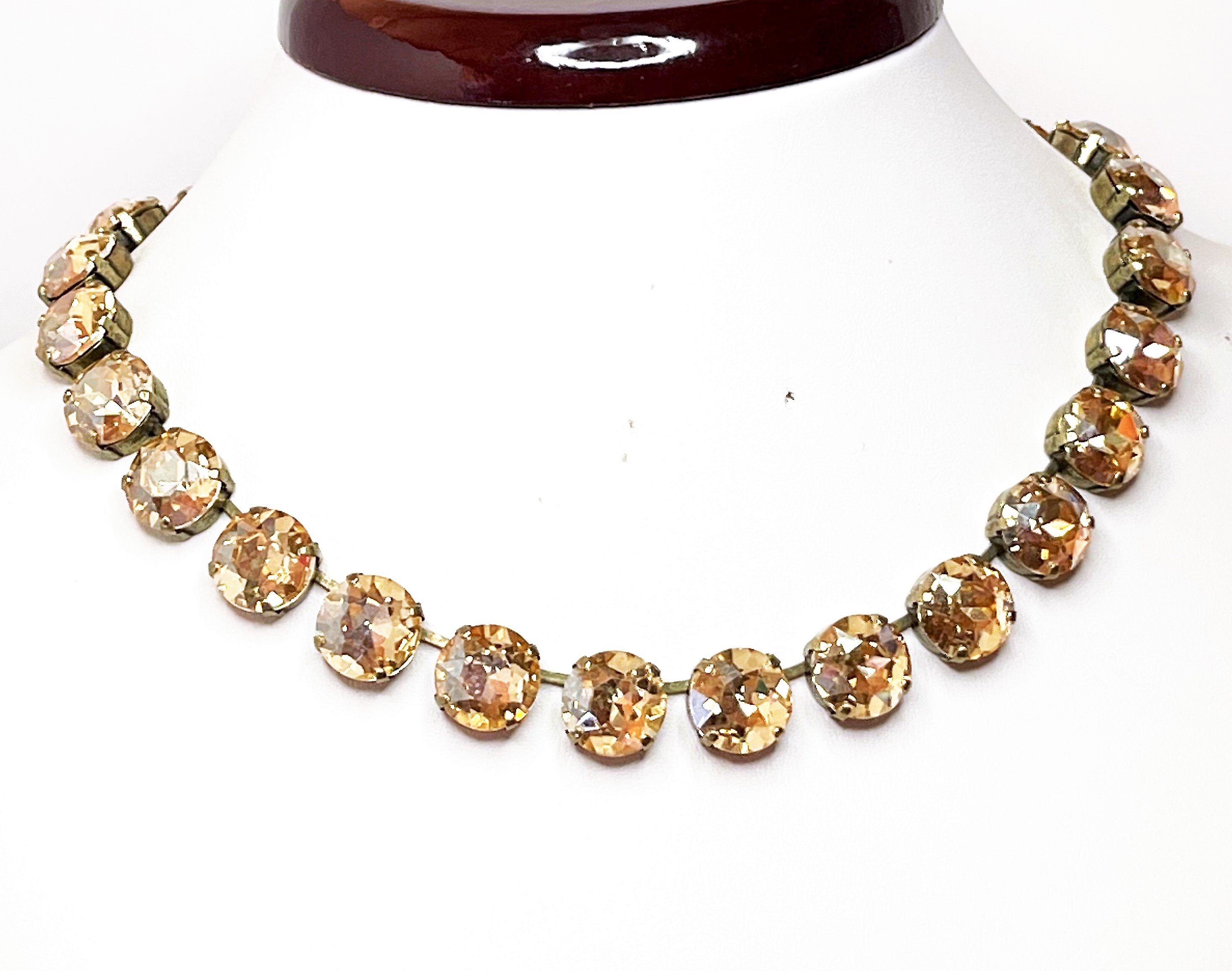 Anna Wintour Necklace Gold Georgian Collet Light Silk | Etsy