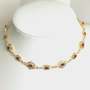 Red Flower Crystal Jewelry Set, Elegant Red Diamond Jewelry, Pretty Wedding Choker, Fairycore Necklace Earrings Bracelet, Fantasy Ball