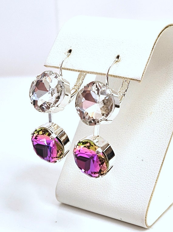 Silver plated clear crystal earrings Silver plated clear crystal earrings
