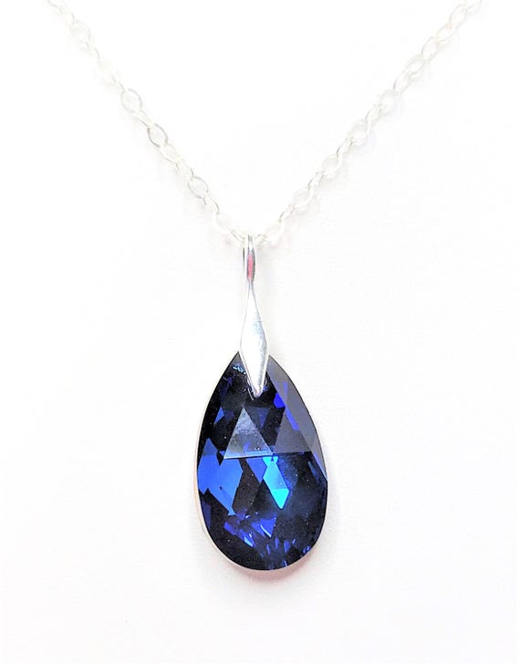 925 Silver Necklace Pendant Pear Jewellery Gift Made With