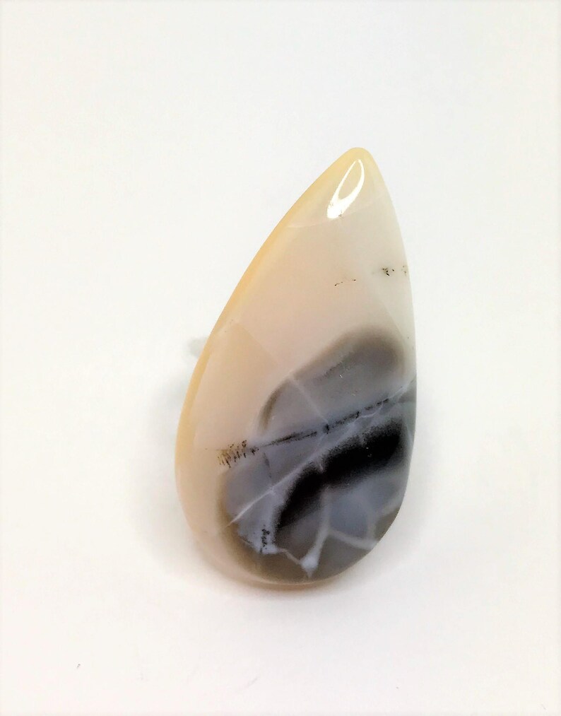 Dendritic Opal Cabochon Gemstone Sterling Silver Statement Ring Natural Stone Opal Gemstone Ring Unique Gift for Wife LynnsGemCreations