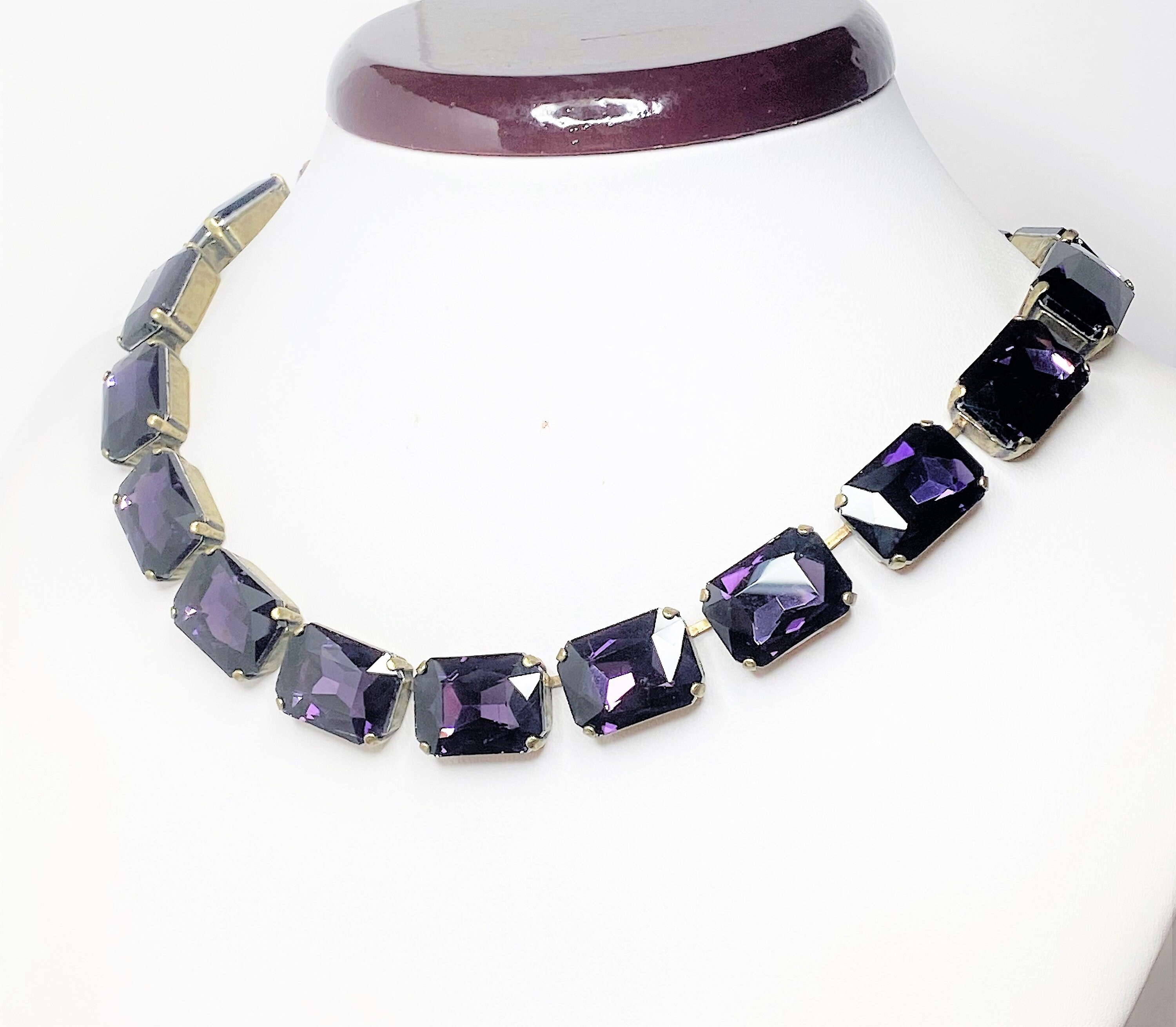 Dark purple necklace clearance