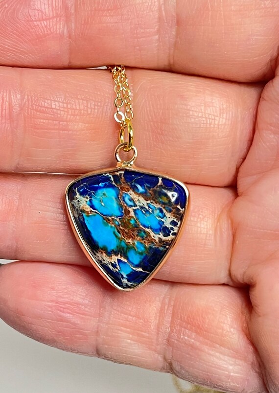 Blue sale jasper necklace