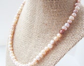 Freshwater Pearl Single Strand Necklace - Blush  |  The Something Blue Bridal Collection