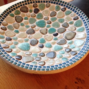 mosaic design bowl,handcrafted bamboo mosaic bowl, mosaic art home decoration, glass mosaic bamboo bowl blue, glass mosaic