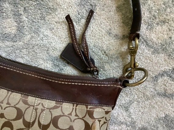 バッグ OLD COACH shoulder bag / Brown Coach E06U-10403 Brown Signature Crossbody Shoulder Bag for