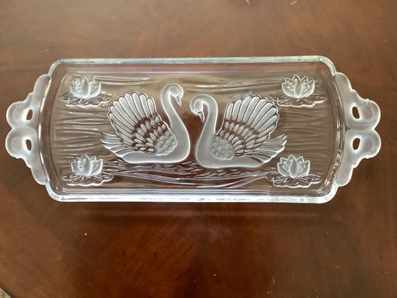 Mikasa Original Clear Walther-glas Crystal, Satin, Frosted Swans