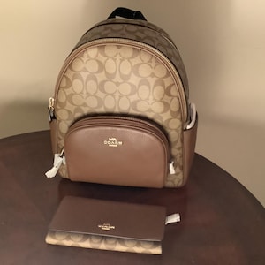New! Coach Backpack With Matching Wallet in Signature Canvas and Refined Pebble Leather, No.h2321-5871. Authentic. - Etsy New! Coach Backpack With Matching Wallet in Signature Canvas and Refined Pebble Leather, No.h2321-5871. Authentic. - Etsy