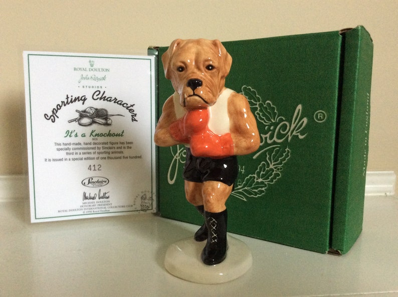 John Beswick \u201cIt\u2019s a Knockout\u201d figurine The Sporting Character Collection #412. Royal doulton