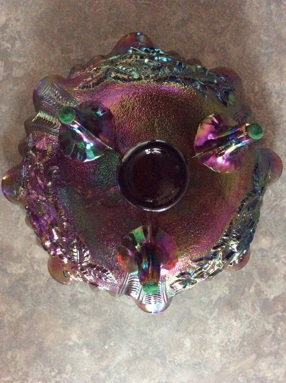 A Beautiful Amethyst Lustre Rose Imperial Carnival Scalloped Etsy