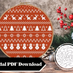 Christmas Jumper Cross Stitch Pattern Digital Download