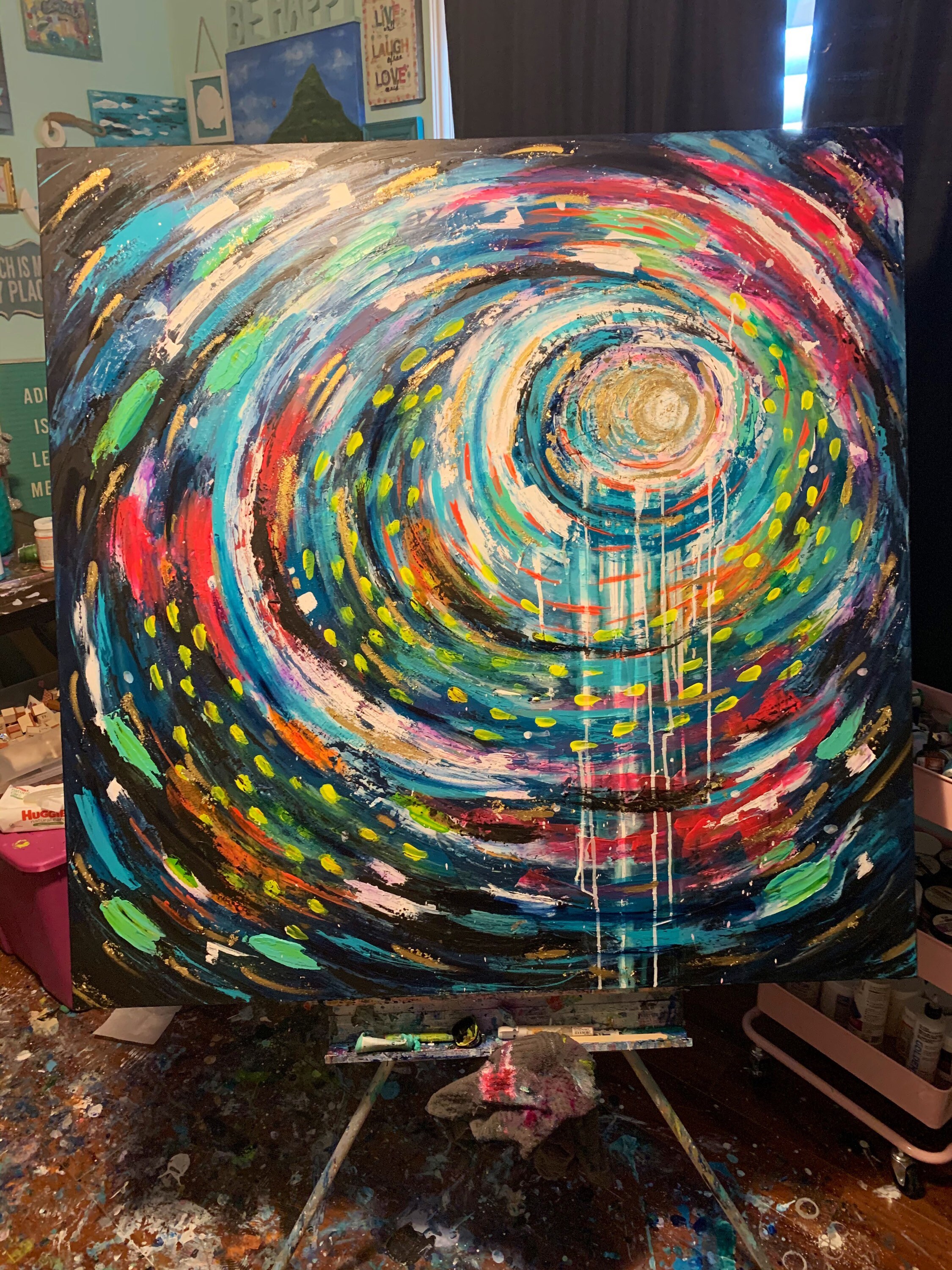 colorful wave painting colorful wave painting