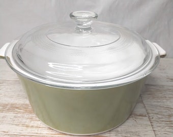 Vintage Corning Ware Green Casserole Dishes 1.75 Qt w/lid