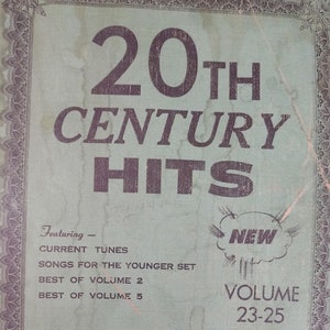 Vintage 20th Century Hits Lyrics & Piano Music Book