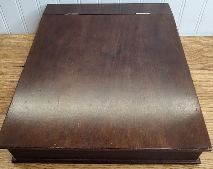 The Bombay Company Wooden Desk Top Writing Letter Box Etsy