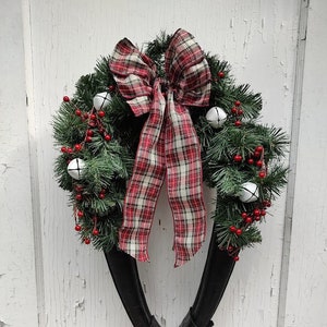 Vintage Small Horse Collar Wreath ~  Horse Winter Wreath~ Horse Collar Christmas Wreath ~ Horse Christmas