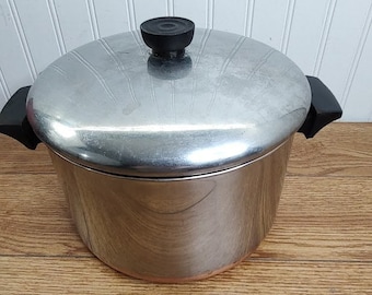 6QT Revere Ware Stainless Steel Stock Pot and Lid WITH IMPERFECTIONS! RW#208