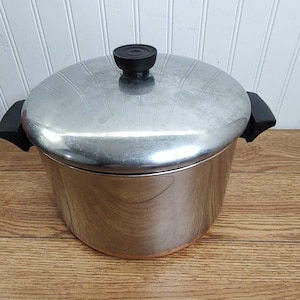 6QT Revere Ware Stainless Steel Stock Pot and Lid WITH IMPERFECTIONS! RW#208