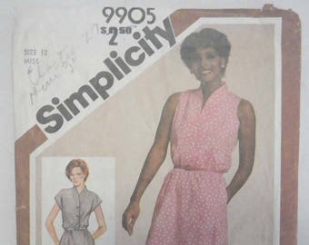 Simplicity Sew Stylish Pattern 9905 Misses Pullover Dress Size 12 - Uncut