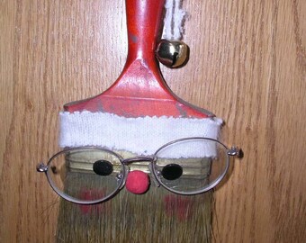 Santa Paintbrush ~ Holiday Decor ~ Santa Decor