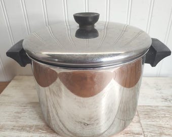 5QT Revere Ware Stainless Steel Stock Pot and Lid RW#604