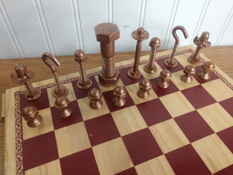 Hardware Chess Set Nut & Bolt Chess Set Unique Chess Set Etsy