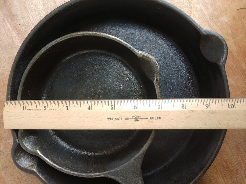 10 and 6 Cast Iron Skillet Kirby & Allen Vintage Etsy