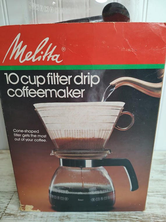 Melitta 10/6 Cup Filter Drip Coffeemaker Brewer Glass Carafe ~ Powerless  Coffee - Etsy Israel